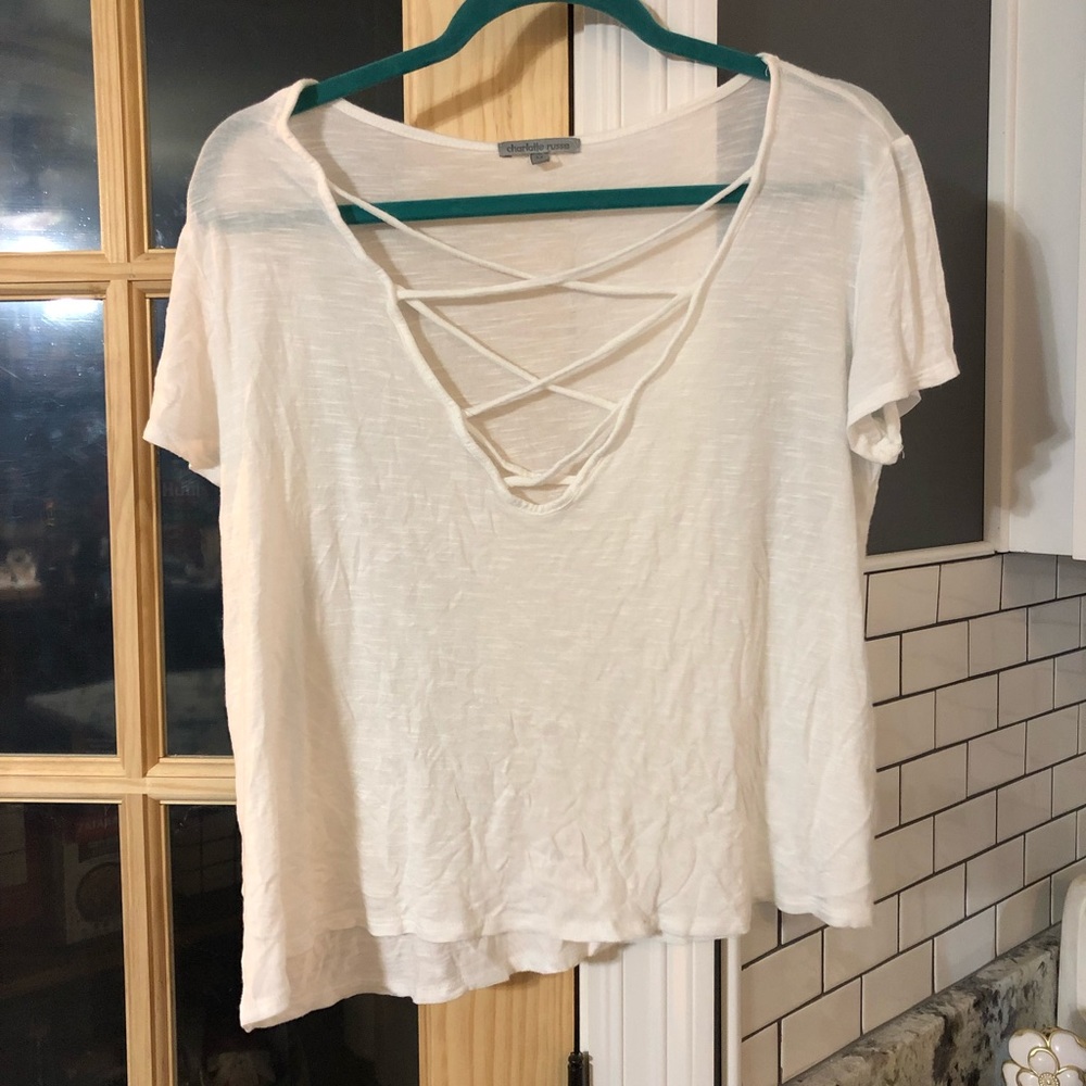 White crop top